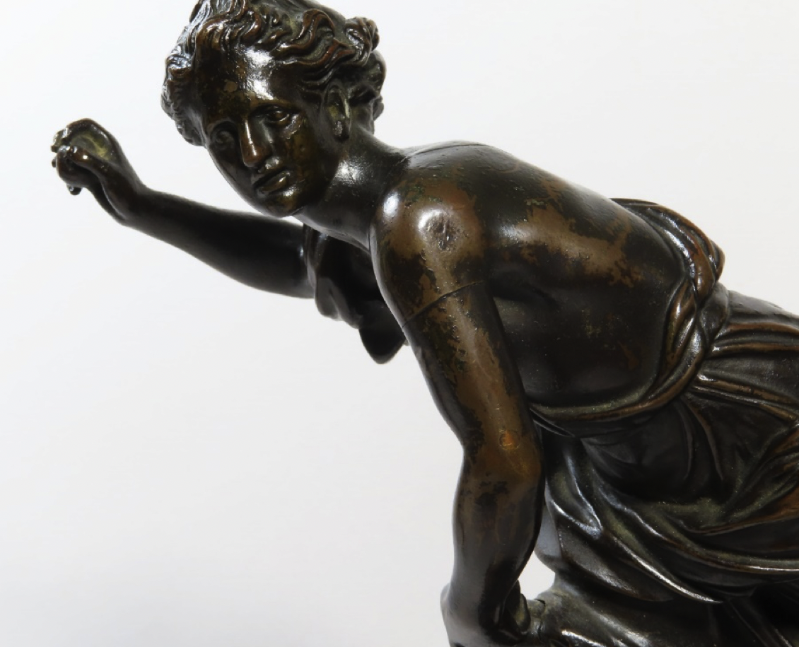 Compra venta de escultura Hipómenes (detalle)