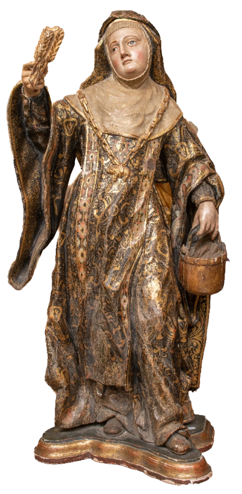 Talla de madera policromada de Santa Ubaldesca o Waldesca